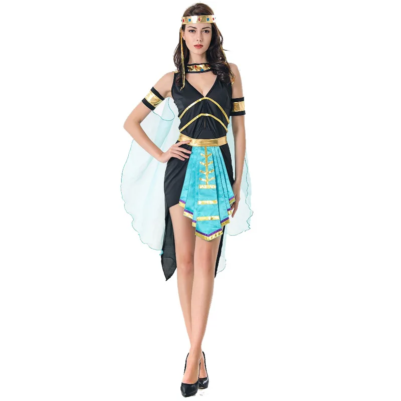 MOONIGHT Naujų Indų Deivė Kostiumai graikų Romėnų Princesė Cosplay Kleopatra Kostiumas Helovinas Etapo Rezultatus Suknelė 3