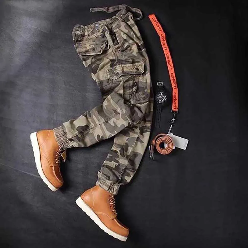 Naujas Mados Atsitiktinis Slim Fit Krovinių Kelnės Reguliarios Karinės Armijos Stiliaus Kamufliažinės Kelnės Streetwear Poilsiu Vyrų Drabužiai. 3