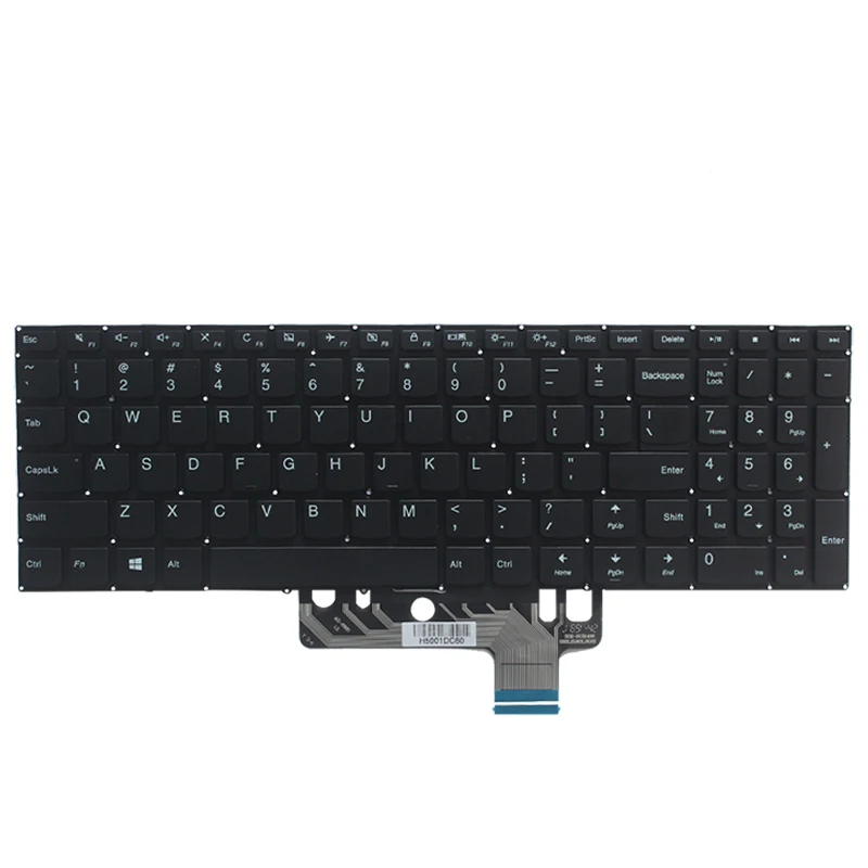 Naujas US klaviatūra Lenovo jogos 510-15 510-15IKB 510-15ISK MUMS nešiojamojo kompiuterio Klaviatūra juoda apšvietimas NR. 3