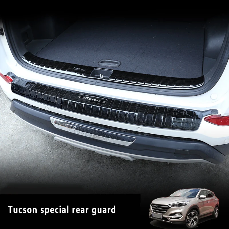Tinka 15-19 Hyundai naujų Tucson galiniai apsaugai Modifikuotų nerūdijančio plieno kamieno uodega durų pedalų apdaila priedai 3