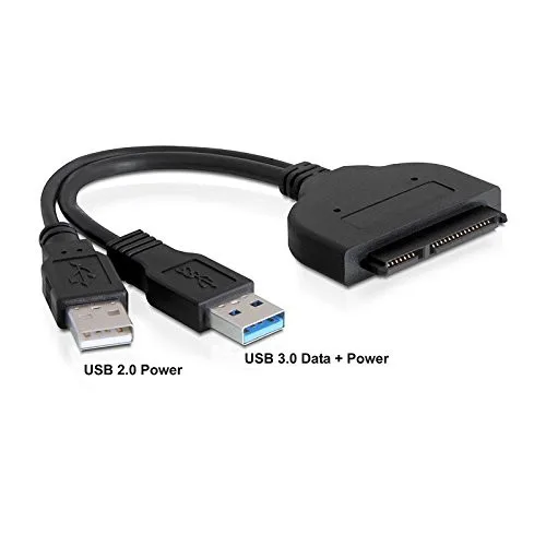 USB 3.0 prie SATA Konverteris Adapterio Kabelis 2,5 Colių SSD nešiojamojo kompiuterio kietojo disko adapteris, 7 ir 15 -22-PIN Jungtis 3