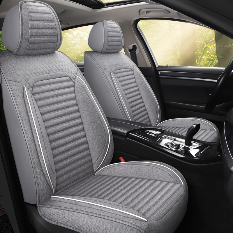 Visiška linų pluošto automobilių sėdynės padengti automobilių sėdynės apima Toyota CAMRY COROLLA LEVIN VIOS FS YARIS L PRADO CROWN, AVALON 3