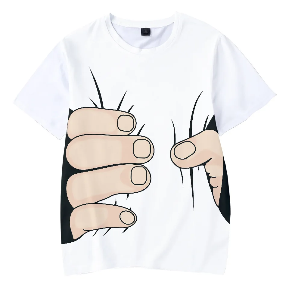 Vyriški T-shirt Vasaros Mados Hand 3D Spausdinimo Juokinga Marškinėlius Hipster Cool T-shirt Grafikos Tees Hiphop Streetwear O Kaklo Tee Marškinėliai 3