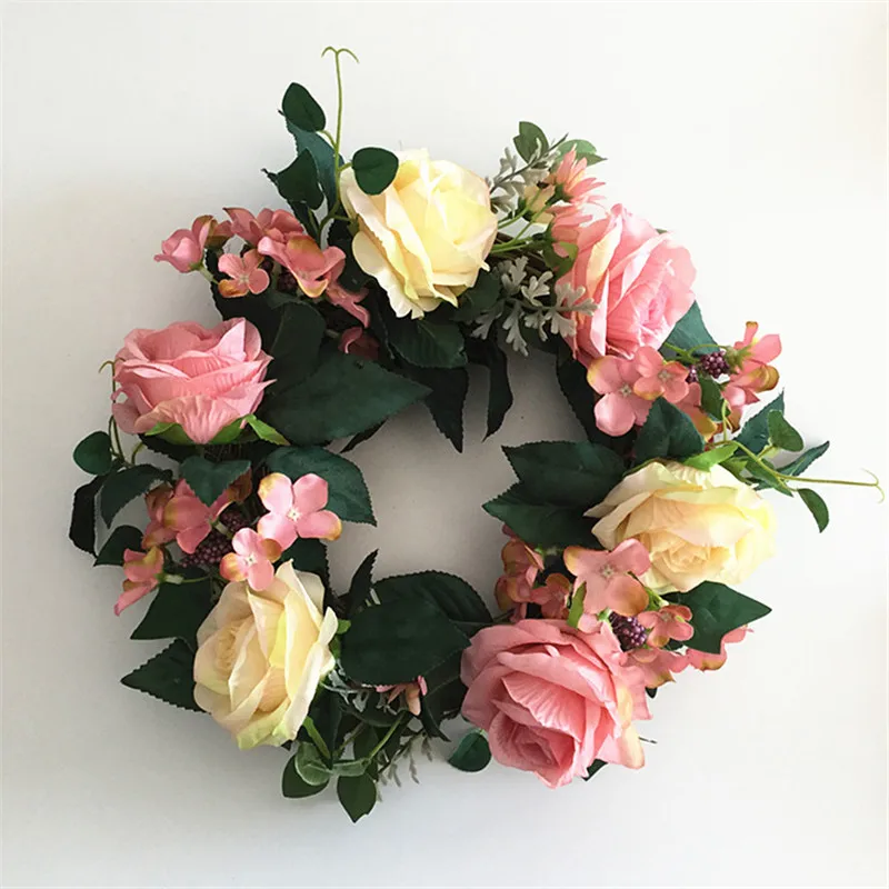 Šilko Wearth Rose Dirbtinės Gėlės, Vainikai Durų Puikus Kokybės Dirbtinės Garliava, Vestuvių Dekoravimas Namų Šaliai Dekoro 3