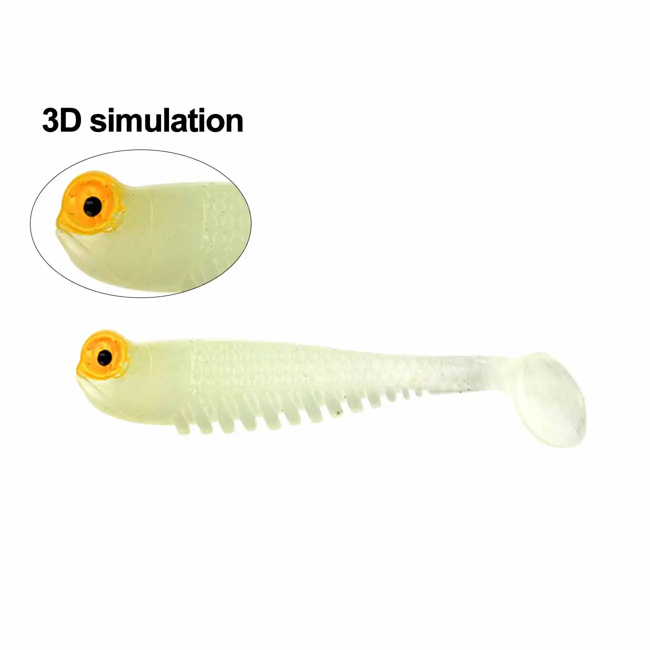 5vnt Žvejybos Masalas, Jaukas Dirbtinės Šviesos Silikoninis Masalas 3D akis Kvapas Druska Širdys Žvejybos Masalas, Žūklės Reikmenys 4
