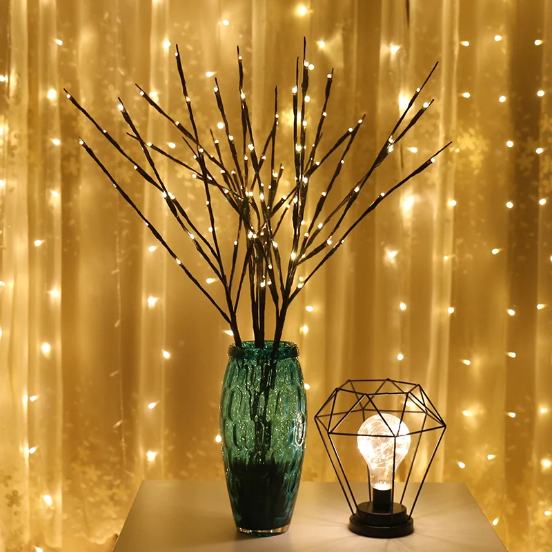 70cm LED Gluosnio Šakos Lempos Gėlių Šviesos 20 Lemputes Dirbtinių Augalų Buveinės Vestuvių Kalėdų Vakarėlį Sodo Dekoro Gimtadienio Dovana 4