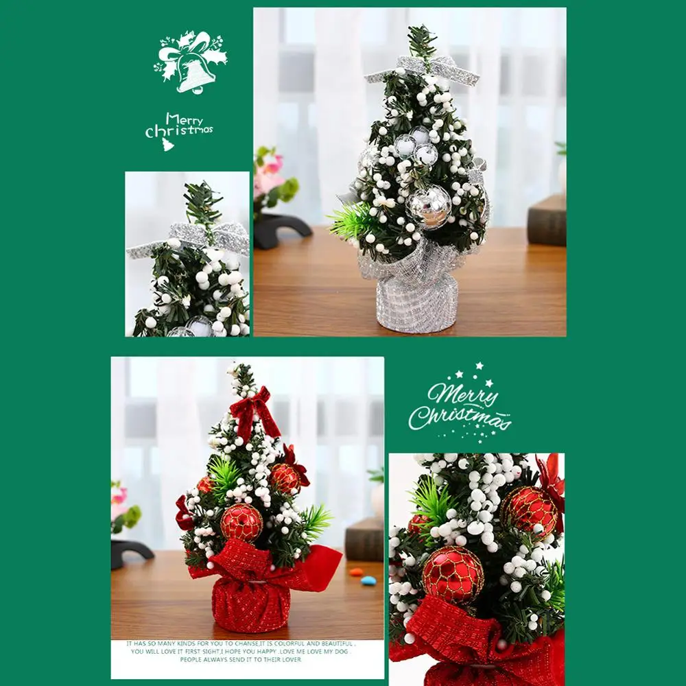 Dirbtinis Stalo Mini Kalėdų Eglutės papuošalus Miniatiūrinių Medžių Festivalis Namų Puošybai vestuves apdaila 4