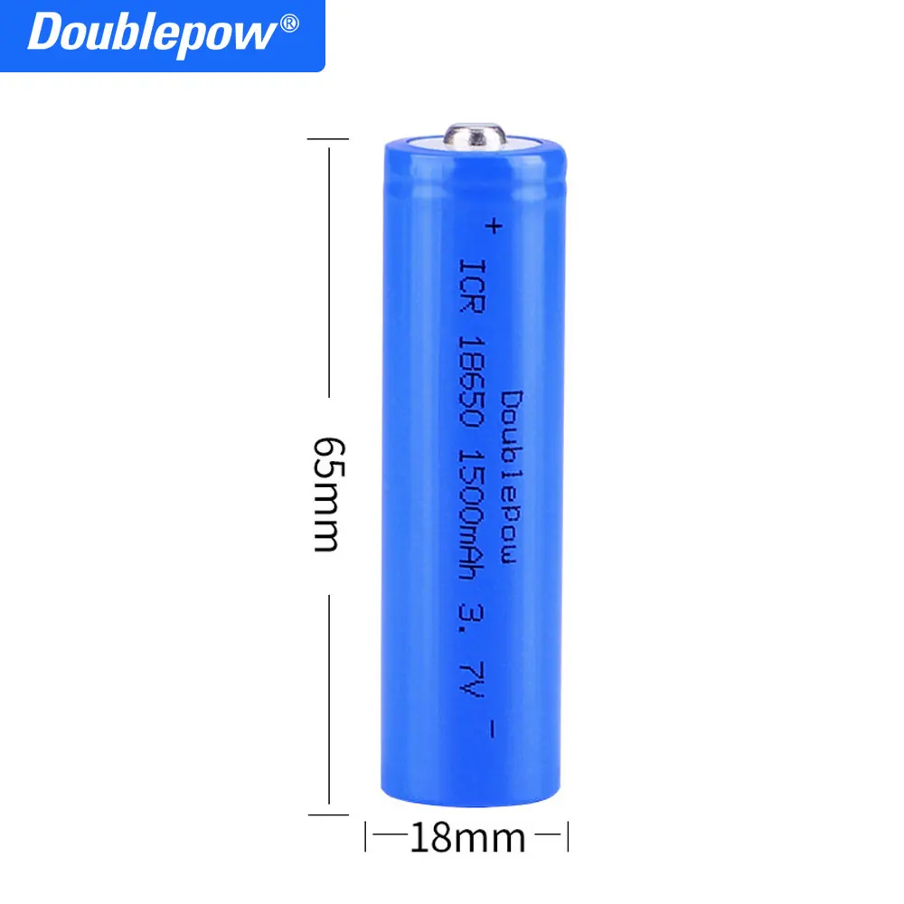 Doublepow aukštos kokybės 18650 baterija 3.7 V, 1500 mah ličio jonų baterija įkraunama baterija, žibintuvėlis Заряд батареи 4