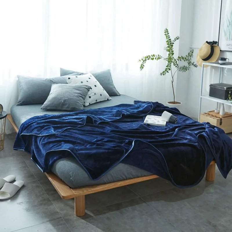 Kvėpuojantis flanelė Antklodė šilta, minkšta vilnos antklodės dvigubo sluoksnio mesti Sofa-Lova Plokštumos Kietas Lovatiesės Namų textilet 4