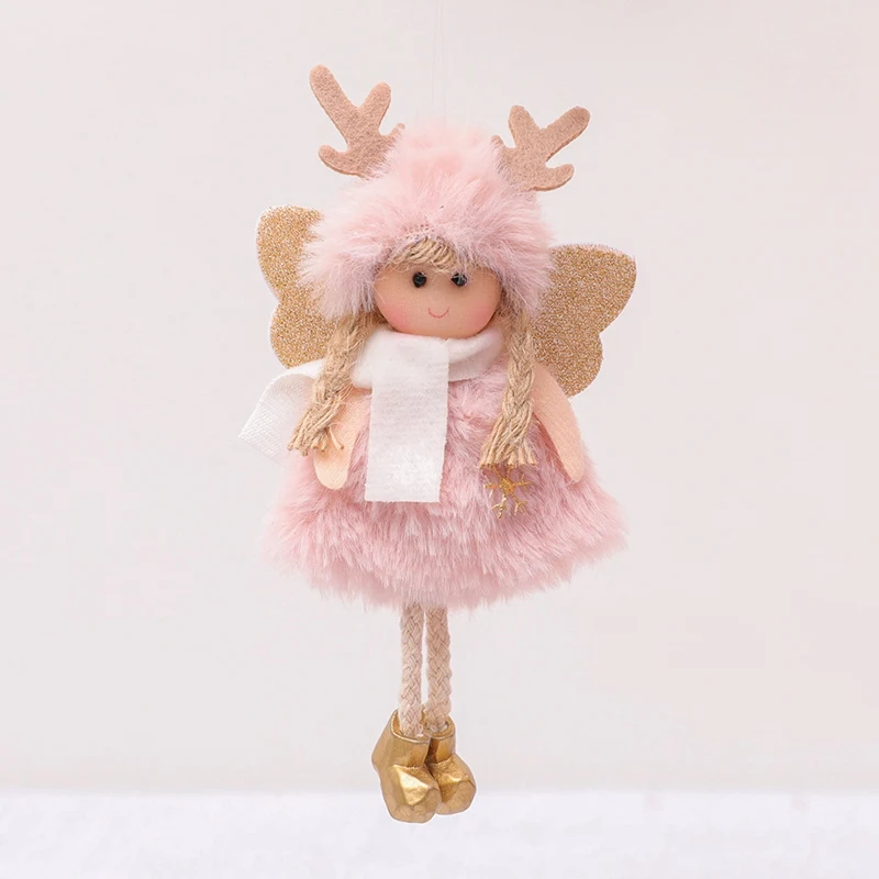 Mielas Pliušinis Angelas mergaitė, Kalėdų Eglutės Ornamentu Kalėdos Kabo Pakabukas Lėlės Kalėdų Dekoracija Namuose Vaikams Dovanos 4