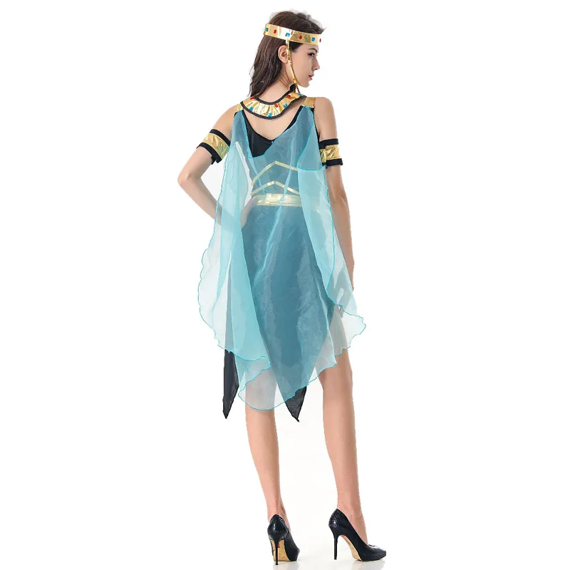 MOONIGHT Naujų Indų Deivė Kostiumai graikų Romėnų Princesė Cosplay Kleopatra Kostiumas Helovinas Etapo Rezultatus Suknelė 4