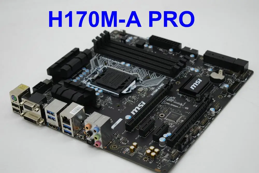 MSI H170M-PRO motininę Už LGA1151 DDR4 M-ATX Žaidimo Lentos Darbalaukio Panaudota 4