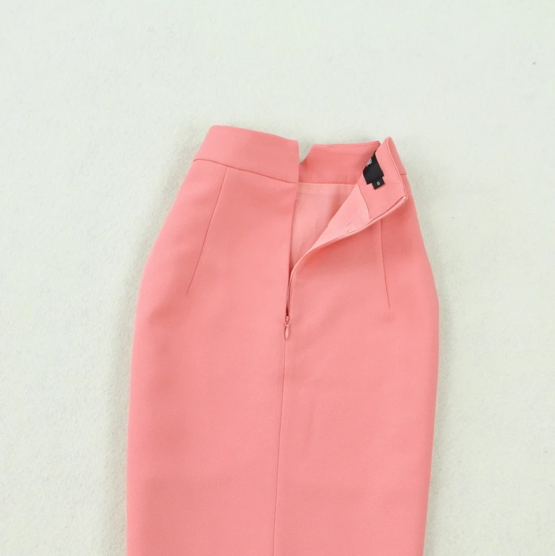 Nustatyti moterų pavasarį naujas mados ilgomis rankovėmis dvieiliai rožinė OLIS temperamentas profesinės kostiumas + krepšys klubo padalinta sijonas, dviejų dalių 4