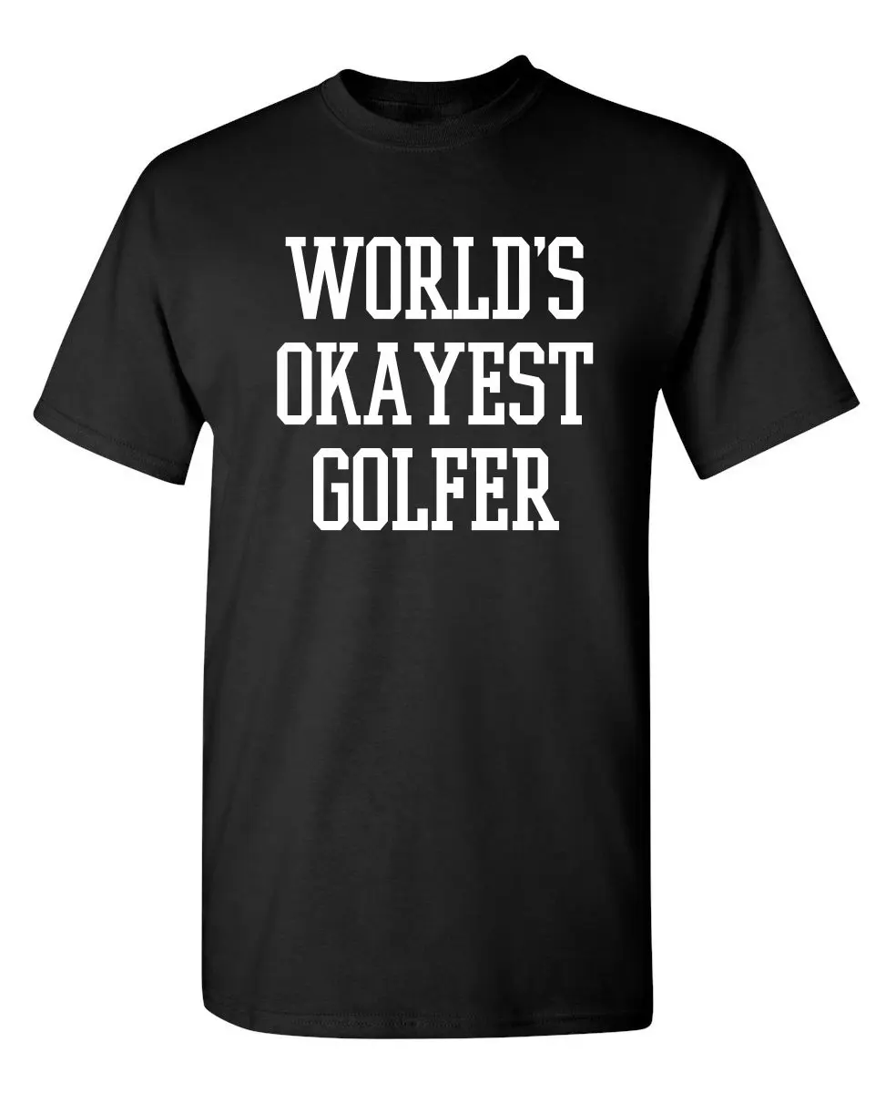 Pasaulių Okayest Golfas, Sporto Golfas Golfo Juokingi Marškinėliai S Juoda 4