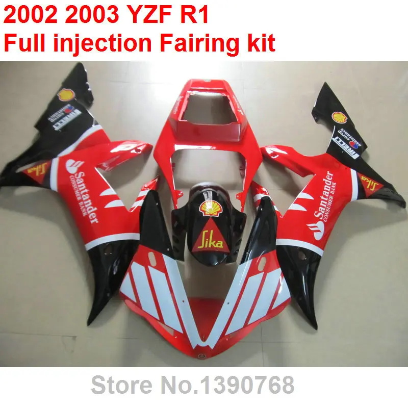 Tinka Yamaha purvasargiai YZF R1 2002 2003 raudona juoda kėbulo dalys lauktuvės rinkinys YZFR1 02 03 BV16 4