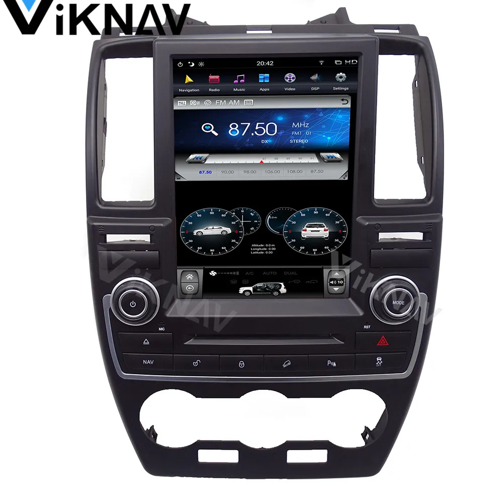 Vertikalus ekranas, android auto radijas, Automobilių radijo multimedijos grotuvo Land Rover Freelander 2 2007-GPS navigacija, 10.4 colių 4