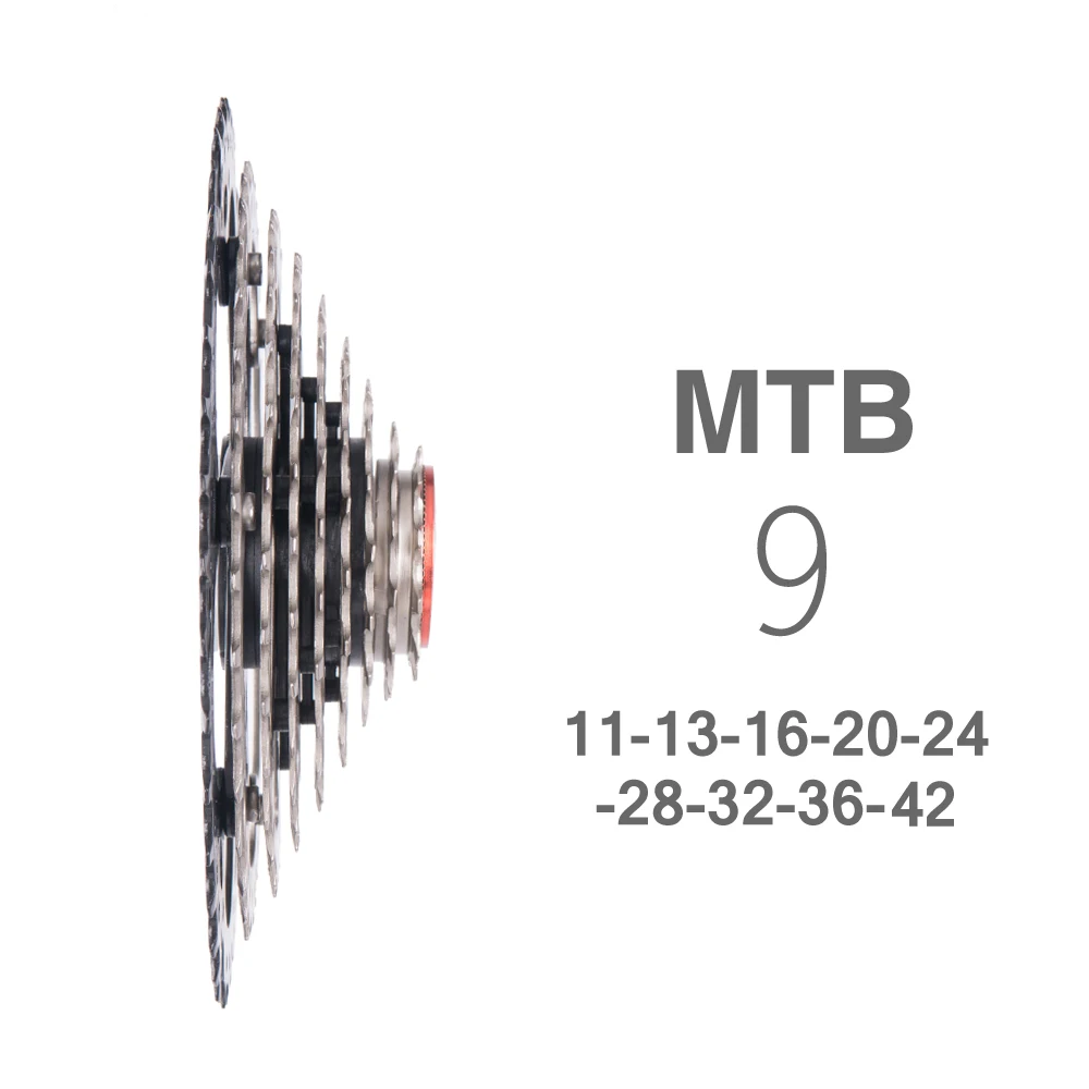 ZTTO MTB 9Speed 11-42T Kasetės 9 s 27s Laisva Kalnų Dviratis, Dviračių Dalys, 9V Kasetės Pločio SANTYKIS Suderinama M430 M4000 4