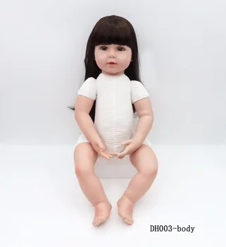 60cm audinio organas, silikono reborn baby lėlės, rinkiniai Pasta perukas ilgi plaukai audinio organas mergina lėlės, žaislai, drabužiai modelis Rankų darbo