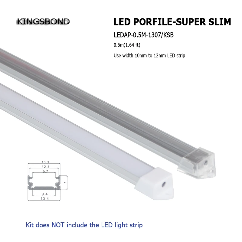 1m U tipas Slim LED aliuminio profilis led juostelė šviesos led juostelė būsto kabinetas šviesos spinta, koridoriaus šviesos žibintas 5