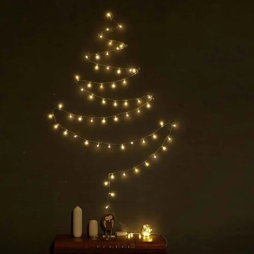 Blizgučiai Papuošalai Atostogų Šventės LED Žibintai Linksmų Kalėdų Šviesos kalėdų Eglutė Kalėdų Dekoro Lipdukai, Sienų Dekoras 5