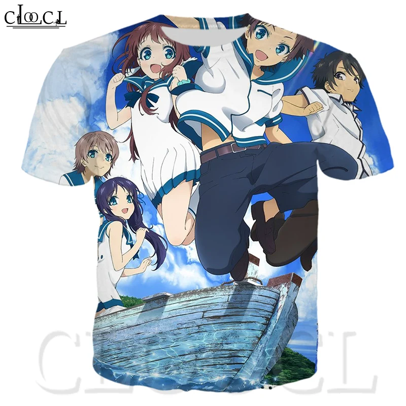 CLOOCL Vasaros vyriški Laisvalaikio Marškinėliai Iš Ramus ir Tylus Rytoj Crewneck Trumpas Rankovės Japonų Anime Drabužius T-Shirt 5