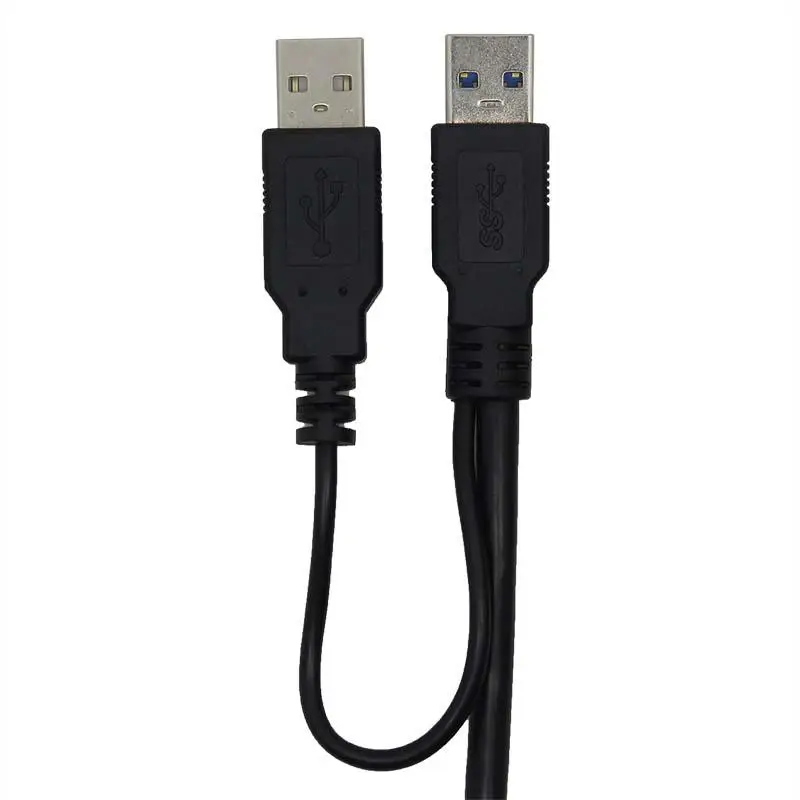 Dual USB 3.0 Vyrų su USB power, Mikro USB 3.0 Y splitter cable for 2.5