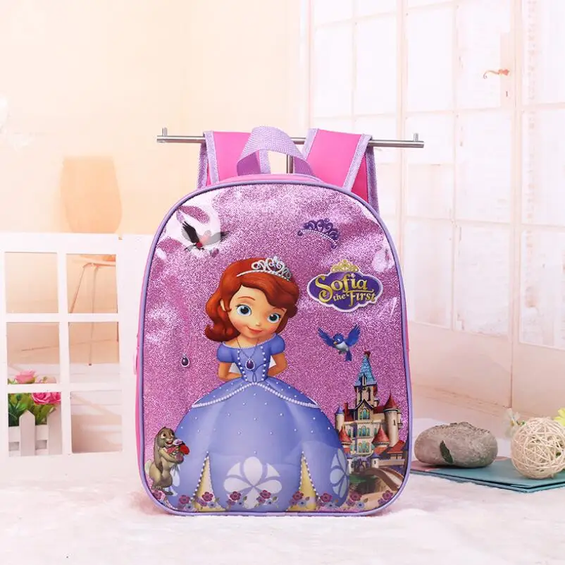 Karšto vaikams, cartoon Elsa Anna kuprinę merginos princesė mielas mokyklos maišą Vaikų Sofija Darželį, kuprinės 5