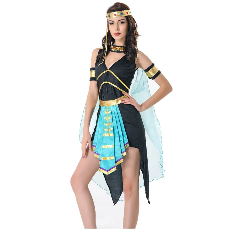 MOONIGHT Naujų Indų Deivė Kostiumai graikų Romėnų Princesė Cosplay Kleopatra Kostiumas Helovinas Etapo Rezultatus Suknelė 5