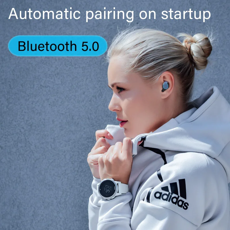 TWSearphone G06 Belaidės Ausinės AAC LED Maitinimo Ekranas Ausinių Žaidimų Sporto auriculares bluetooth 5.0 4000mAh Baterija Dėžutę 5