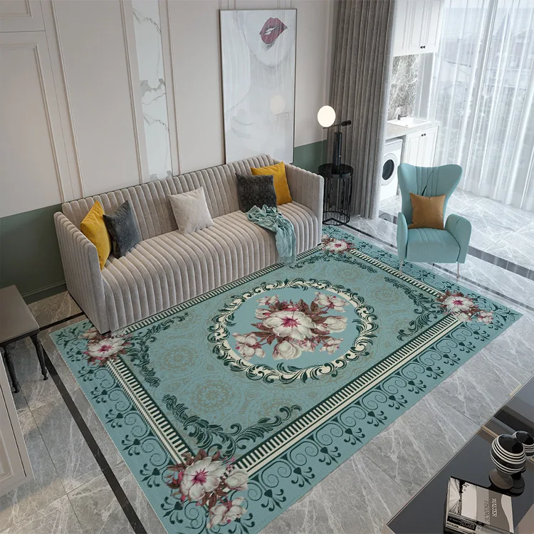 Šiaurės įėjimo miegamųjų namo spausdinti kambarį kilimas modernios geometrinės sofa-lova, kavos staliukas antklodė 5