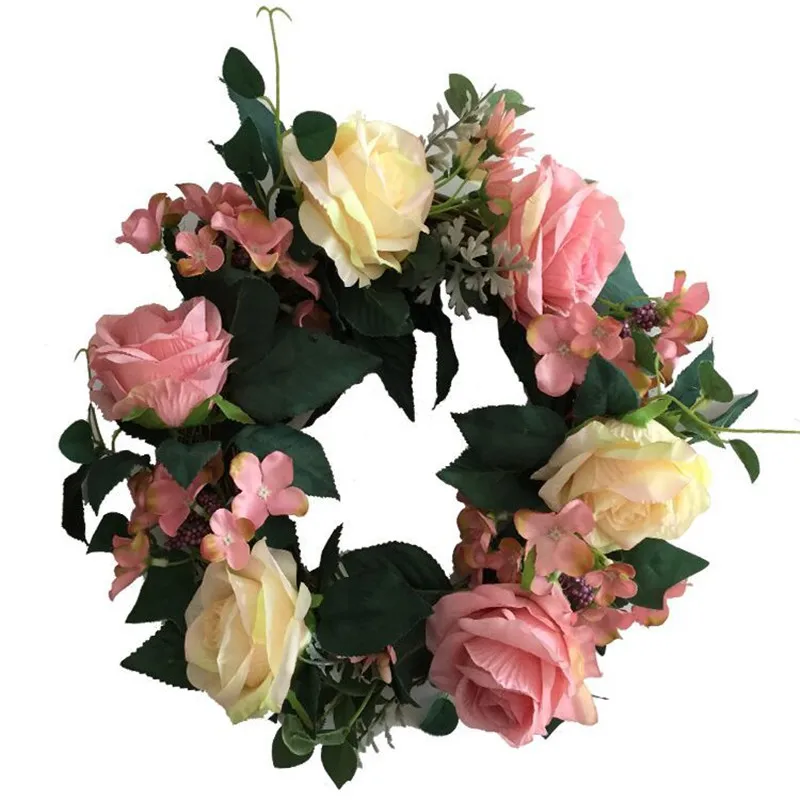 Šilko Wearth Rose Dirbtinės Gėlės, Vainikai Durų Puikus Kokybės Dirbtinės Garliava, Vestuvių Dekoravimas Namų Šaliai Dekoro 5