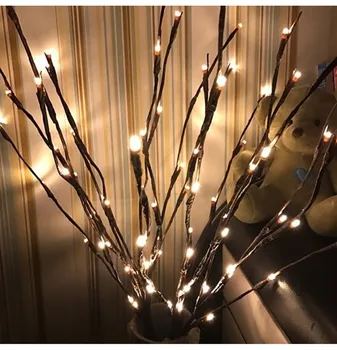70cm LED Gluosnio Šakos Lempos Gėlių Šviesos 20 Lemputes Dirbtinių Augalų Buveinės Vestuvių Kalėdų Vakarėlį Sodo Dekoro Gimtadienio Dovana