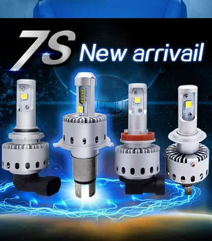 7S H4 H7, Led Automobilių Žibintai Automobiliams, LED Lemputės XHP-50 40W 8000LM H1 H11 9005 9006 Automobilių Stilius 6500k DC12-24V