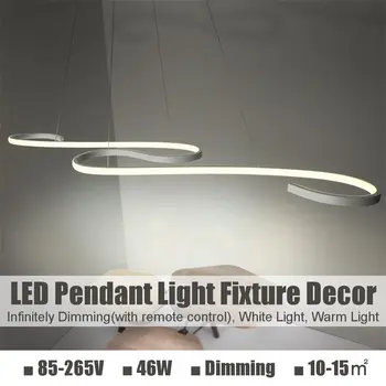 85-265V Aliuminio LED Pakabukas Lemputė Nuotolinis Pritemdomi priedai veltiniams, vilna Lempa Šiuolaikinės Kabinti Liustra, Prieškambario, Miegamojo Šviestuvas Namų Dekoro