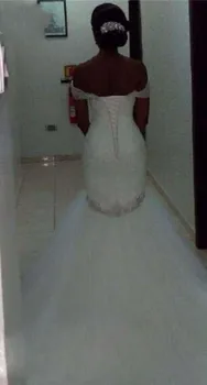 Afrikoje Užsakymą Žavinga Kristalų Duobute Klostyti Vaiskiai Balta Undinė Vestuvių Suknelė 2020 Vestuvių Suknelė Vestuvių Suknelės