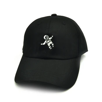 Astronautas Beisbolo kepuraitę unisex siuvinėjimo Astronautai skrybėlių Mados Tėtis kepurės Reguliuojama Medvilnės Skrybėlės 4 spalvų 7215