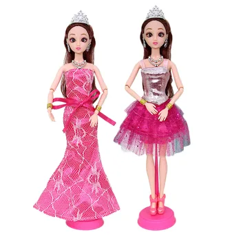 Besegad 2VNT Mados Elegantiškas Vestuves Princesė Suknelė Przybornik Barbie Mergina 30cm Lėlės Priedai Vaikams, Vaikų Naudai Dovanos 9567