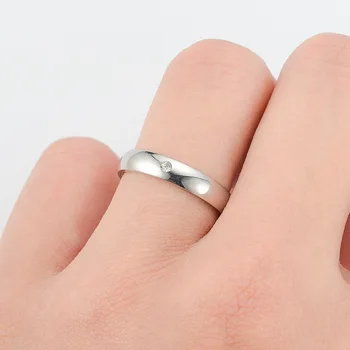 Bižuterijos titano plieno žiedas paprasta nišą nerūdijančio plieno pora žiedas vyrams ir moterims vestuvių žiedai