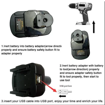 BPS18RL Baterijos Adapteris /Stanley/Porter Kabelis 20V Ličio Baterija Naudojama Konvertuoti dėl Ryobi 18V P108 483