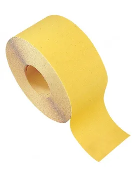 CALFLEX KFP/GOLD100/25.180-ritinėliai geltonos spalvos aliuminio oksido švitriniu popieriumi (100mm x Gr.180) 1202