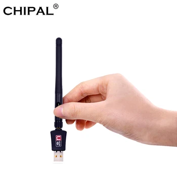 CHIPAL 300Mbps Mini USB Wifi Imtuvas, Belaidis Wi-fi Adapteris 2dB Antenos Lan Tinklo plokštė 802.11 n/b/g Didelės Spartos Wifi Adaptador 2760