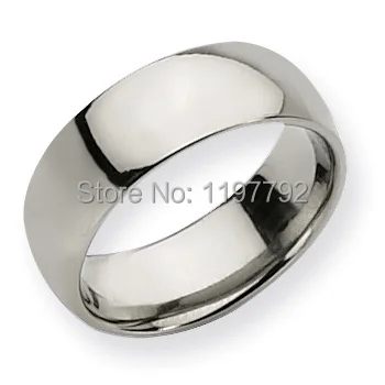 Classic comfort fit dome dizaino 8mm užsakymą titano žiedai vestuvių juostoje vyrams 2085