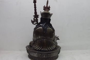 Daina voge perlas S1511 9 Tibeto Budizmo išskirtinį violetinė Vario ir Bronzos Padmasambhava meistras Buda 1676