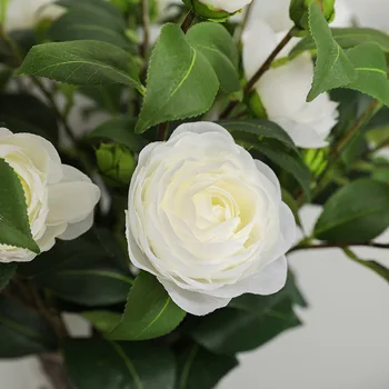 Dirbtinių Augalų Namų Puošybai Vieną Butelį Kvepalai Rose Šilko Gėlių Dekoracija Baltos Spalvos Dirbtinė Gėlė Rožė