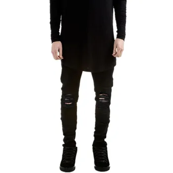 Dizaineris visiškai naujas vyrų black džinsai skinny kankina Ruožas Slim mados hip-hop grobis vyras atsitiktinis džinsai dviratininkas kelnės, kombinezonai Jogger 4144