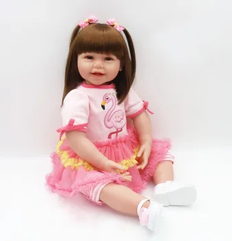 DollMai nauja mergina bebes atgimsta silikono lėlės didelio dydžio 61cm atgimsta kūdikių lėlės, žaislai vaikams, dovana princesė gyvas bonecas