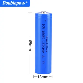 Doublepow aukštos kokybės 18650 baterija 3.7 V, 1500 mah ličio jonų baterija įkraunama baterija, žibintuvėlis Заряд батареи