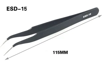 ESD-15 115mm trūksta Tikslumo Tweezer Antistatinis Pincetas Nerūdijančio Pincetu Modelis 13939