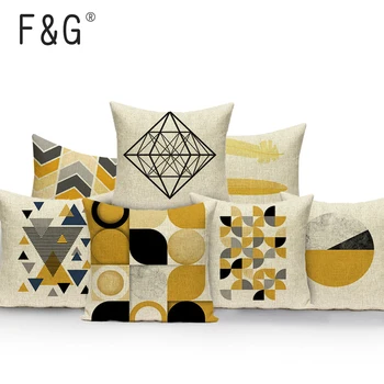 Geometrinis juostele pagalvėlė padengti pagalvėlės namų dekoro Užsakymą pagalvę padengti lino Paprasta šiaurės lauko pagalvėlės mesti pagalvės 10996