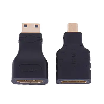 HDMI Mikro HDMI + HDMI Mini Auksą, Padengtą Konverteris HD Jungtis Išplėtimo Adapteris, skirtas Vaizdo TV Xbox 360 HDTV 1080P